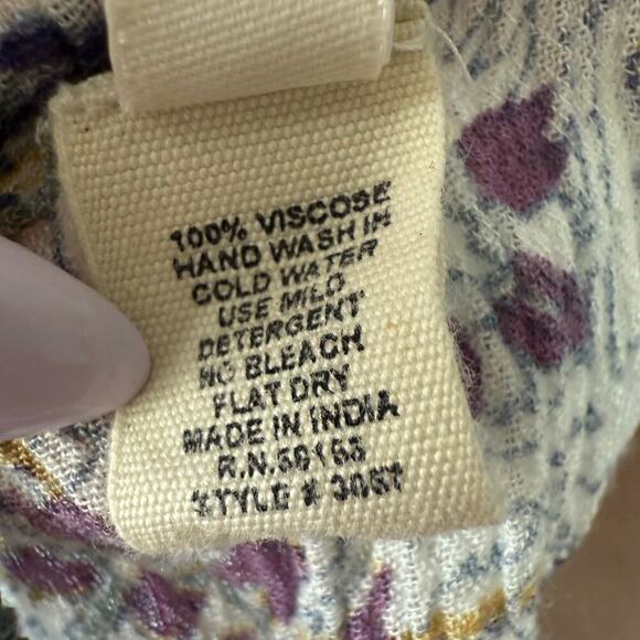 RAGA Boho Halter Maxi Dress Crinkle Viscose Festival Bohemian Medallion Hippie M - Picture 6 of 6